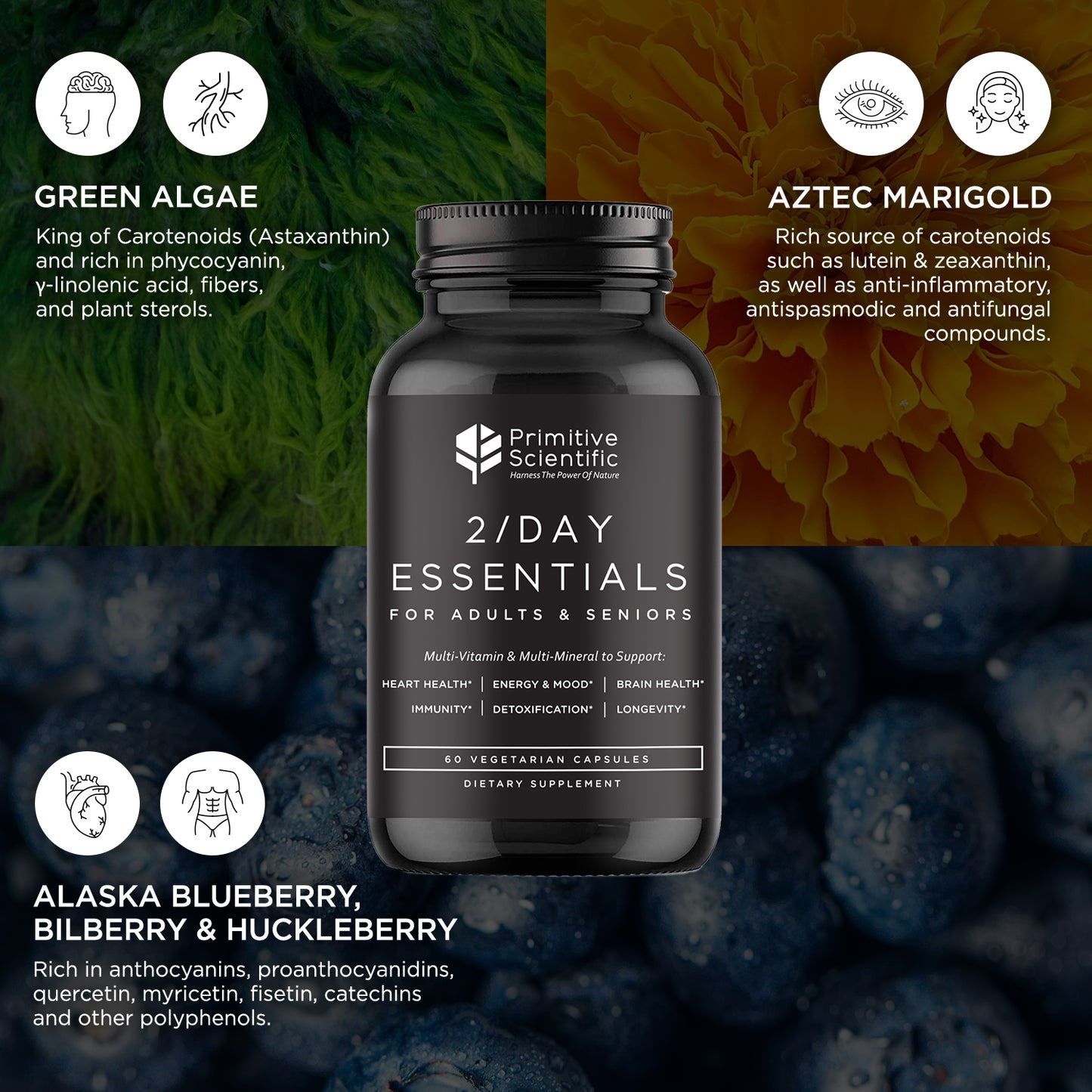 Primitive Scientific Whole Foods Multivitamins for Adults and Seniors