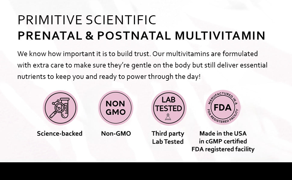 Primitive Scientific Prenatal and Postnatal Multivitamin for Women